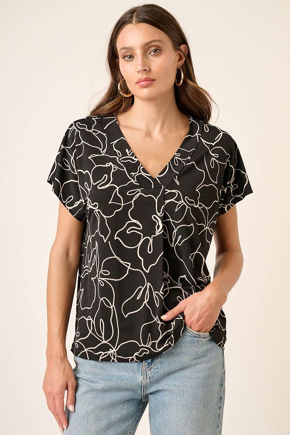 Abstract Print Dolman