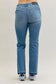 Back view Mid -Rise Slim Bootcut Tummy Control Release Hem