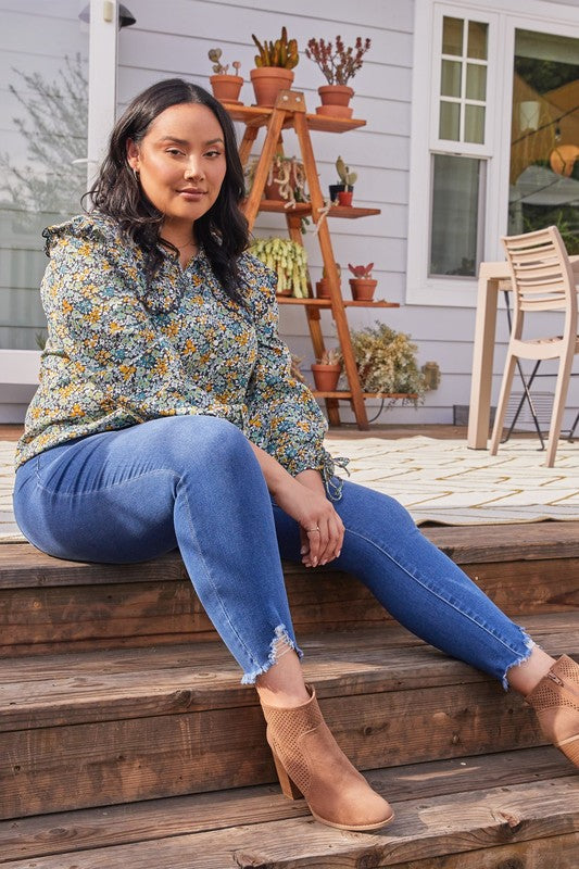 Missy 4-Button Skinny Ankle Jean
