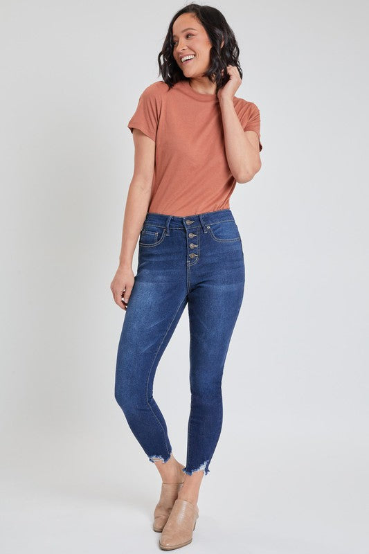 Missy 4-Button Skinny Ankle Jean