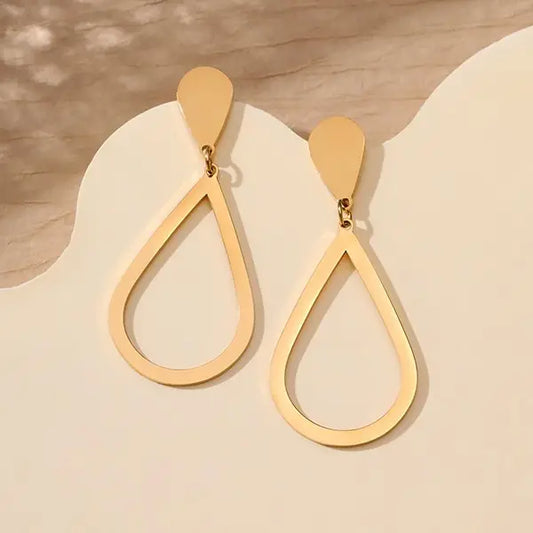 18K Stainless Steel Drop Earrings