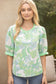 Mint Julep Mood Printed Lace Top