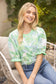 Mint Julep Mood Printed Lace Top