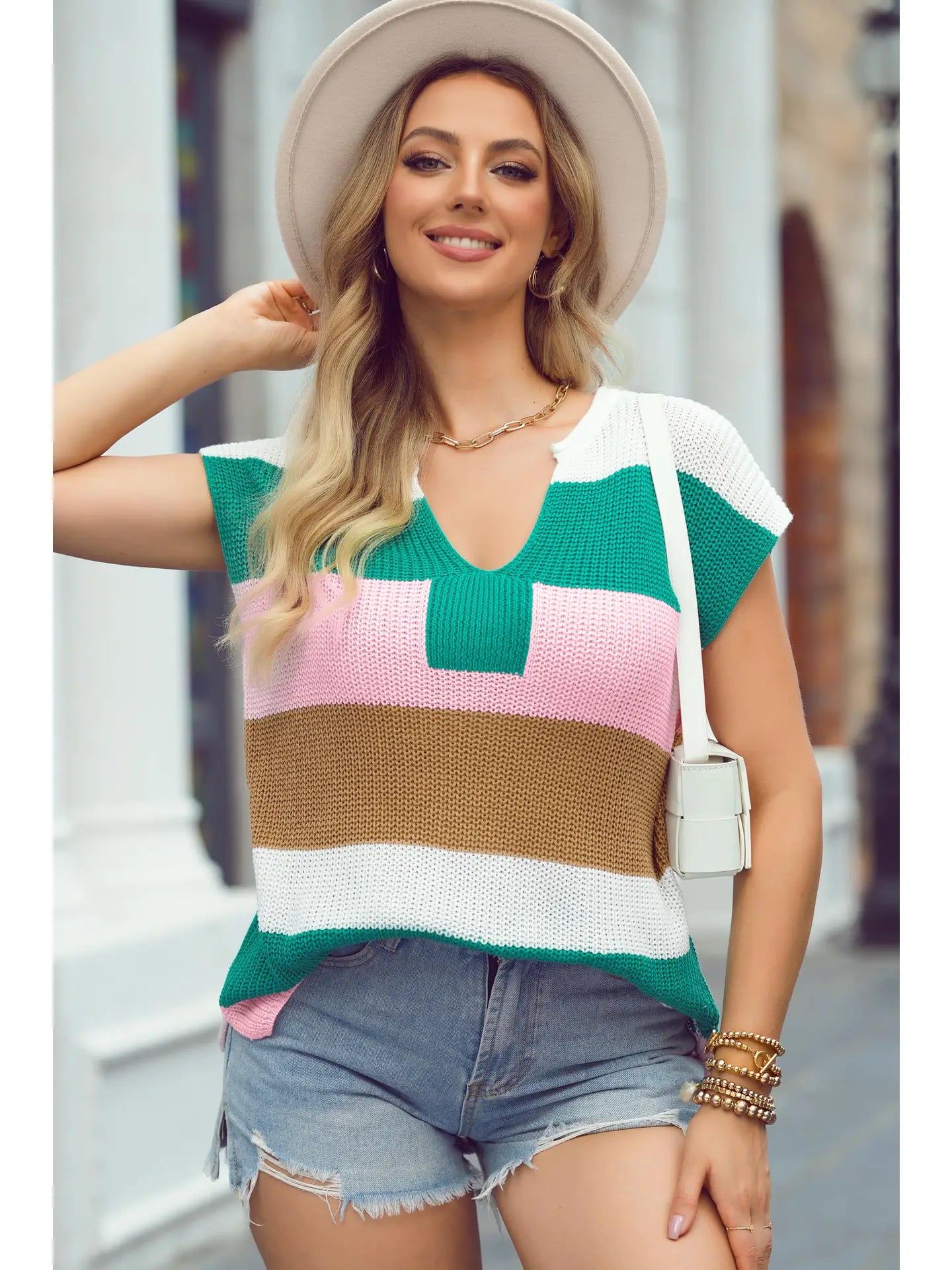 Color Block Summer Sweater