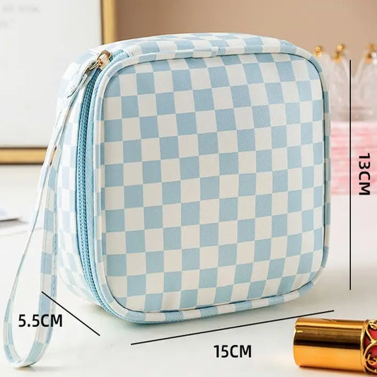 Travel Checker Make-up Pouch
