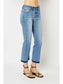 Judy Blue Mid-Rise Release Hem Cropped Bootcut