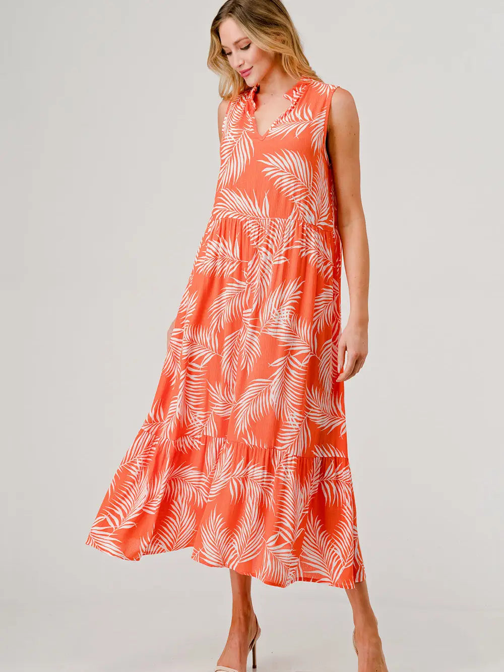Sleeveless Midi Maxi Tiered Dress