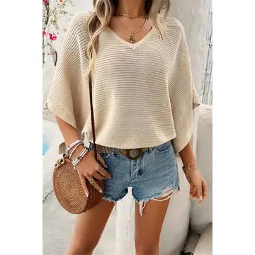 Loose Fit Bat Sleeve Top