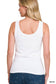 Back View Cotton Tank Top White