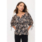 Floral Split Neck Pheasant Top