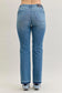 Back view Mid -Rise Slim Bootcut Tummy Control Release Hem