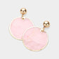 Mother of Pearl Disc Dangle Earrings