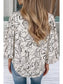 Abstract Print Balloon Sleeve