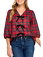 Plaid Holiday Blouse
