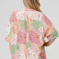 Short Sleeve Oversized Patchwork Top