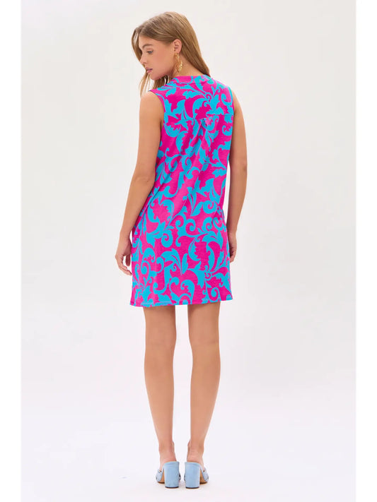 Mandarin Collar Wrinkle-Free Tank Dress