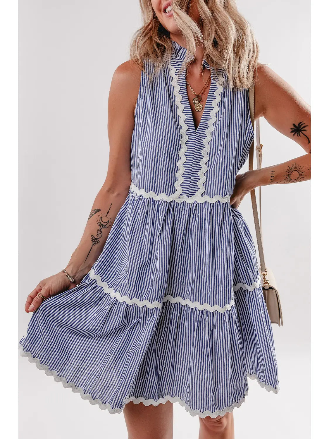 Seaside Ruffles Mini Dress