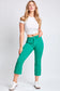 Green Hyperstretch Cropped Kick Flare Leg Pants