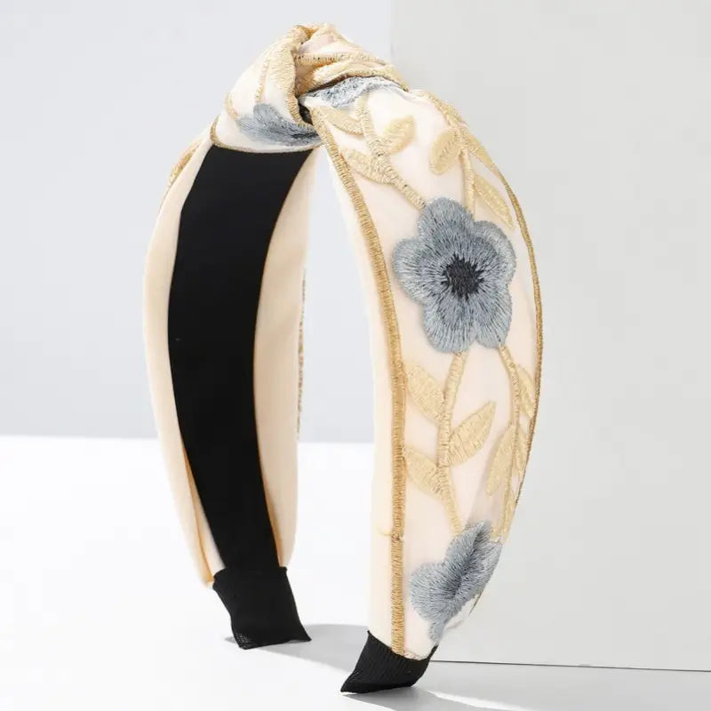 Floral Cottagecore Embroidered Headband