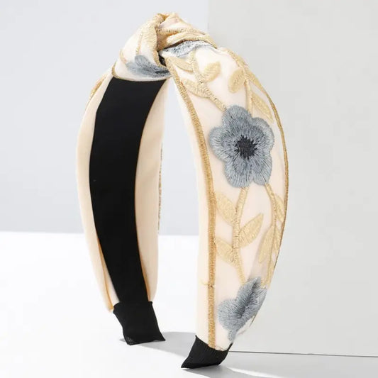 Floral Cottagecore Embroidered Headband
