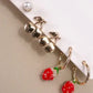 Strawberry Cherry Fruit Trio Earring Set