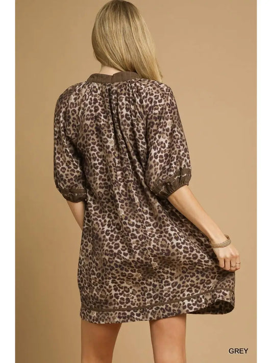 Leopard Print Mini Dress