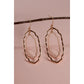 Two Oval Pearl Hammered Drop Earrings