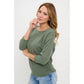 Brushed Funnel Neck Dolman Top
