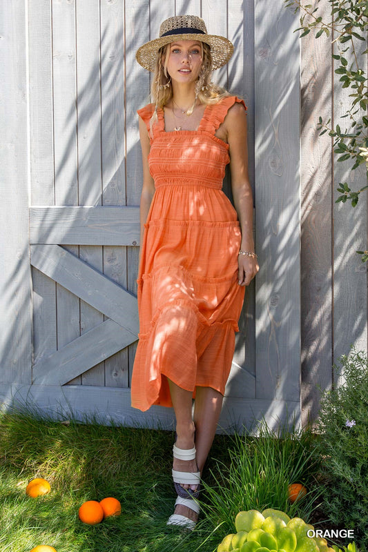 Tangerine Twist Tiered Maxi