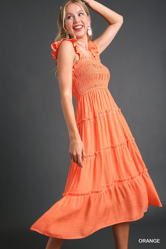Tangerine Twist Tiered Maxi
