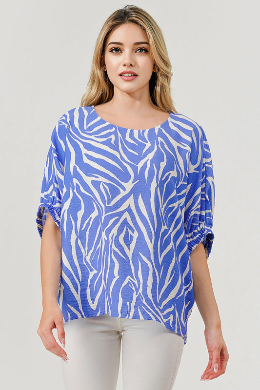 Blue Abstract Print