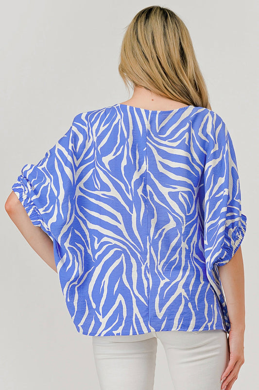 Blue Abstract Print