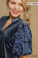 Velvet Wishes Embroidered Sleeve Top