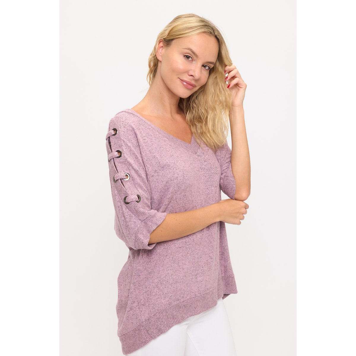 Lilac Dolman Grommet Sleeve