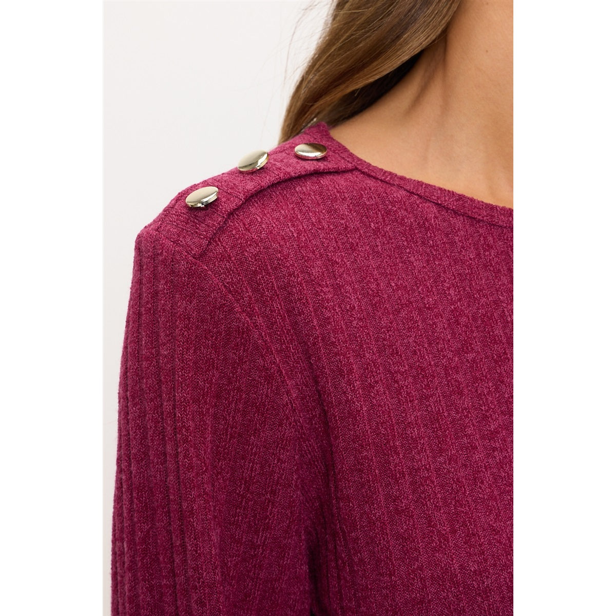 Raspberry Scoop Neck Top