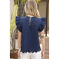 Navy Twill Tape Tie Top