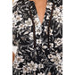 Floral Print Lattice Dolman