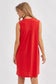 Solid Color Wrinkle-Free Sleeveless Dress