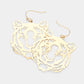 Brass Tiger Cut Out Earrings