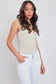 White High Rise 3-Button Skinny Ankle Jeans