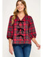 Plaid Holiday Blouse