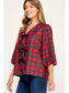 Plaid Holiday Blouse