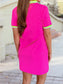 V-Veck Contrast Trim Shirt Dress
