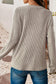 Ribbed Texture Drop Shoulder Henley Knit Top