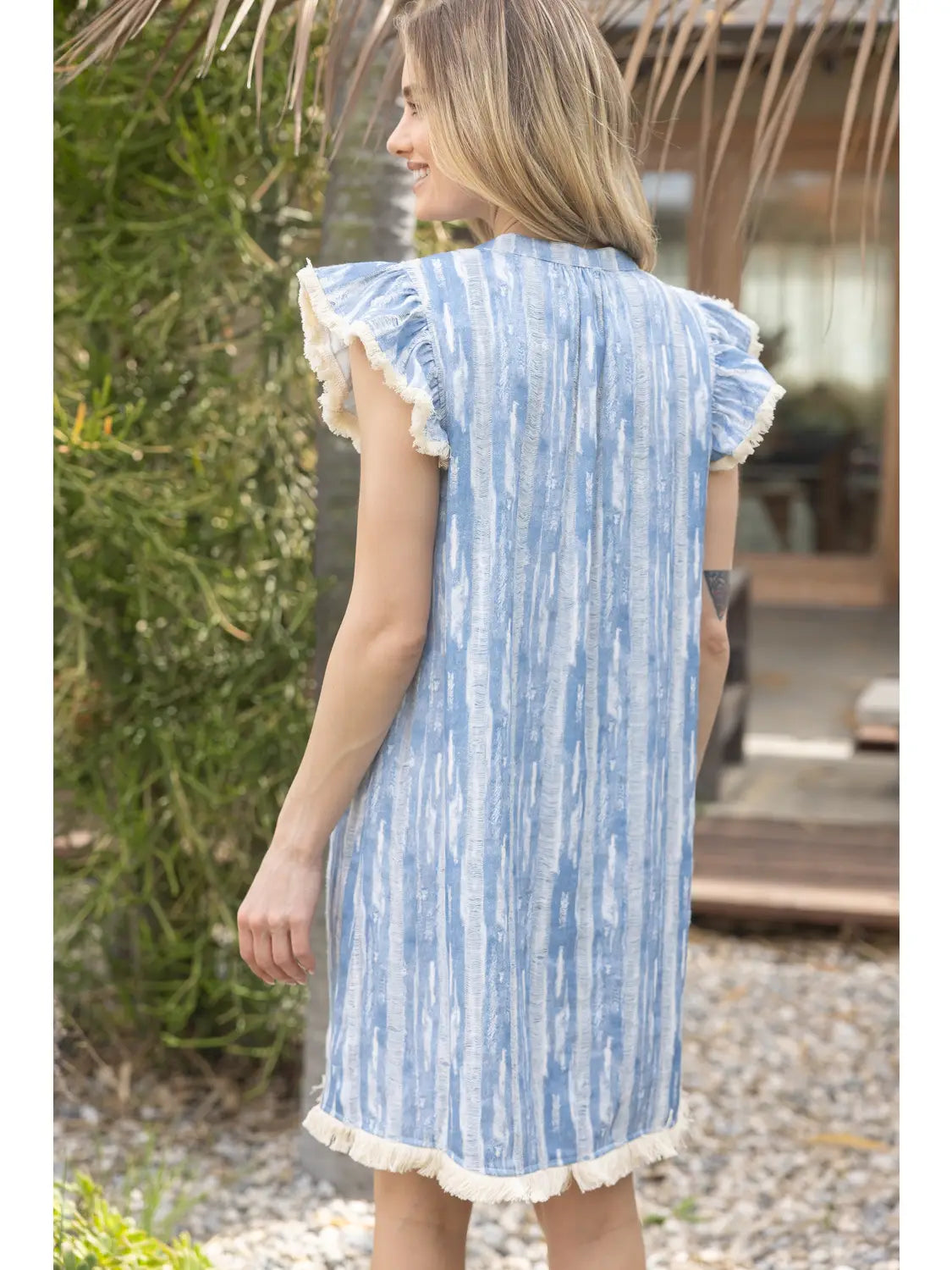 Dockside Fringe Cap Sleeve Dress