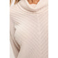 Rib Knit Cowl Neck Top