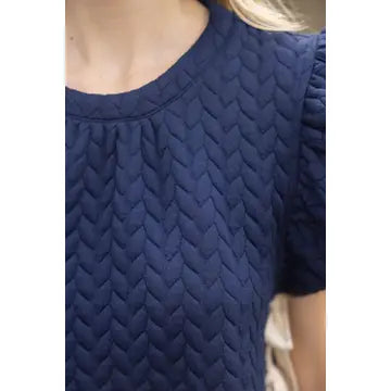Navy Twill Tape Tie Top
