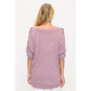 Lilac Dolman Grommet Sleeve