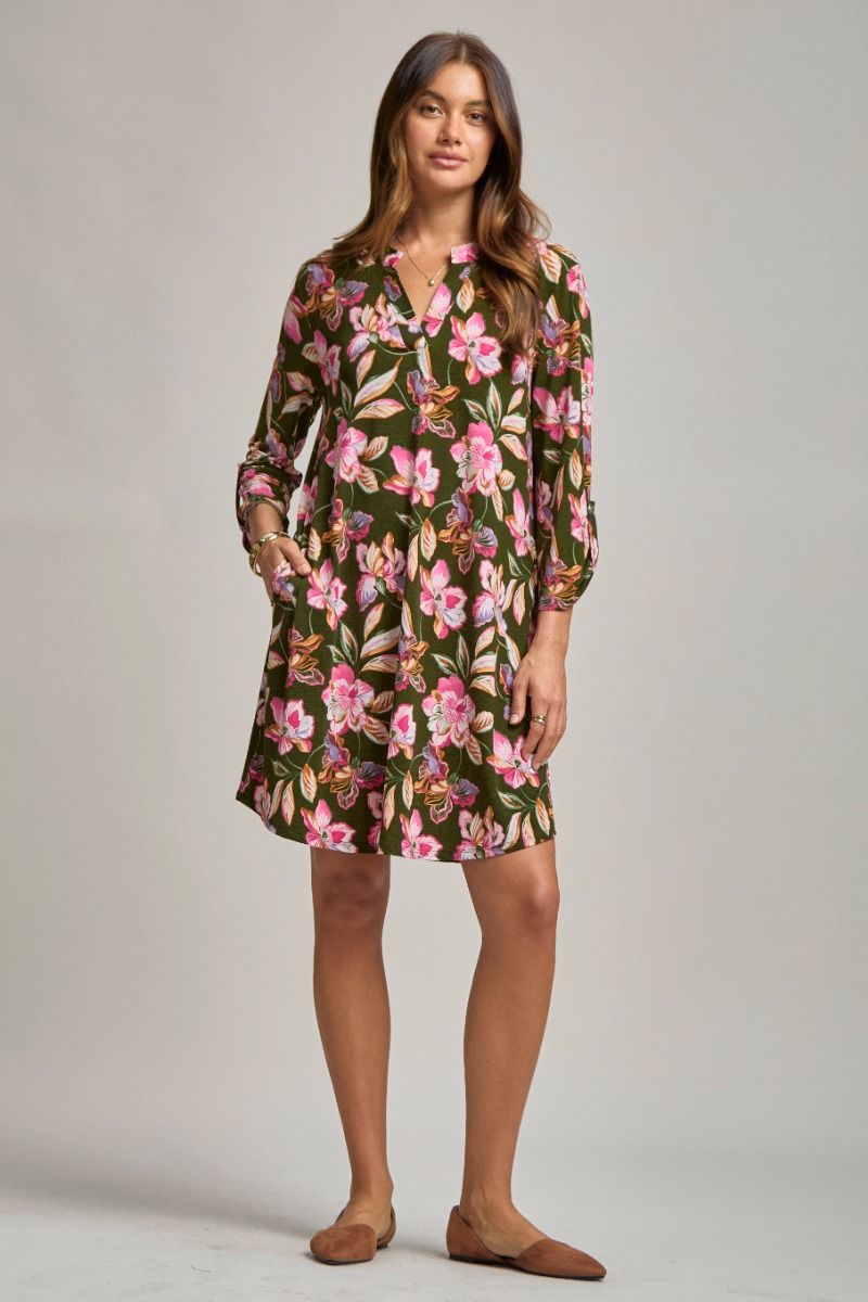 Wrinkle-Free Print Dress