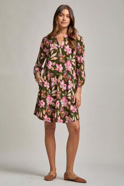 Wrinkle-Free Print Dress